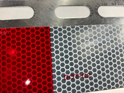 Globetech GT-27RT35 Angled Aluminum Conspicuity Strips Red White Reflective DOT