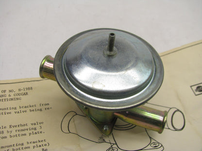 NEW - OUT OF BOX H1988 HVAC Heater Valve 1967 Ford Mustang & Mercury Cougar A/C