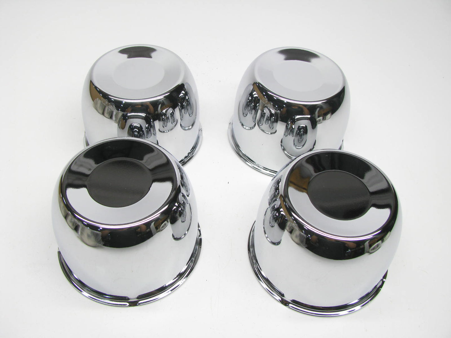 (4) Gorilla HC202STA Chrome Closed Hub Cover Wheel Large Metal Center Caps