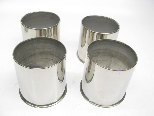 (4) HC204SS Push Thru Open-End Wheel Center Cap Hub Cover 4-1/4 Inch Diameter
