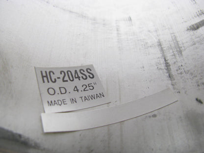 (4) HC204SS Push Thru Open-End Wheel Center Cap Hub Cover 4-1/4 Inch Diameter