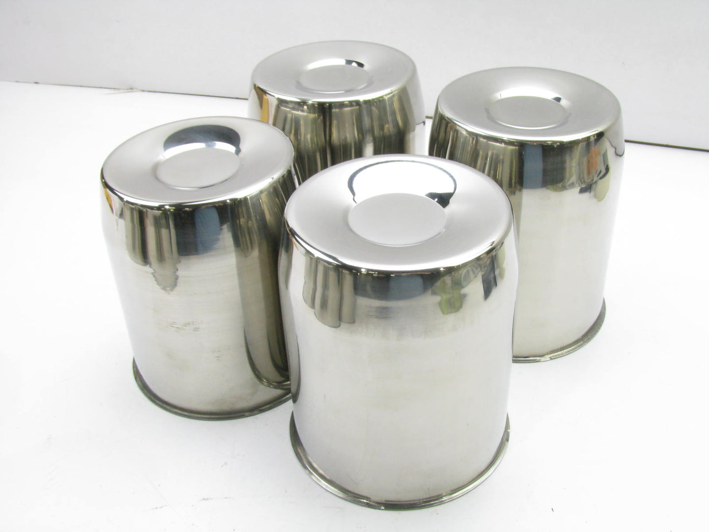 (4) UNBOXED Gorilla HC211LSS Stainless Steel 5.15'' Closed Extra Long Hub Cover