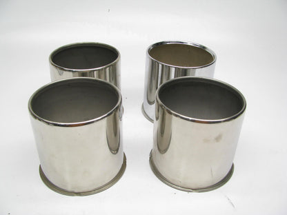 (4) Gorilla HC205SS Stainless Steel Wheel Hub Covers 4.9'' OD, Open Caps, 4.5'' H