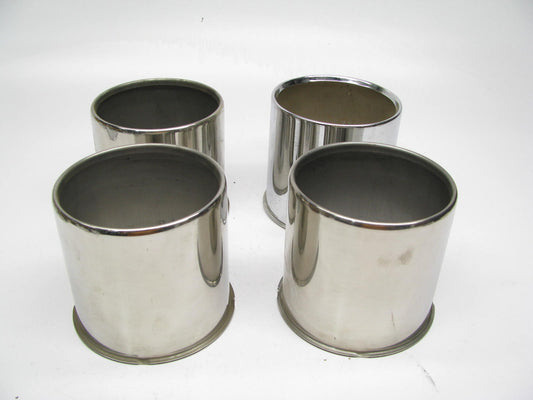 (4) Gorilla HC205SS Stainless Steel Wheel Hub Covers 4.9'' OD, Open Caps, 4.5'' H