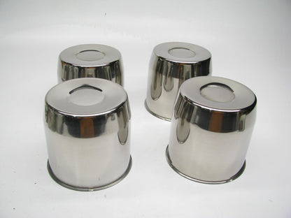 (4) Gorilla HC211SS 5.1'' Closed Cap Stainless Center Caps Wheel Hub Caps