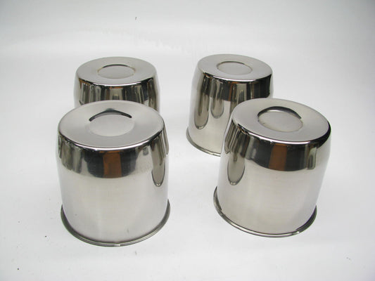 (4) Gorilla HC211SS 5.1'' Closed Cap Stainless Center Caps Wheel Hub Caps