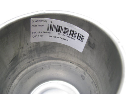 (4) NEW UNBOXED - HC216SS Stainless Polished Wheel Center Hub Caps 3-9/16'' OD