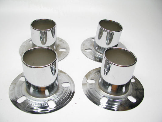 (4) Gorilla Chrome Wheel Center Hub Cap 3.5''H Push-Thru, Derby Open-End HC231