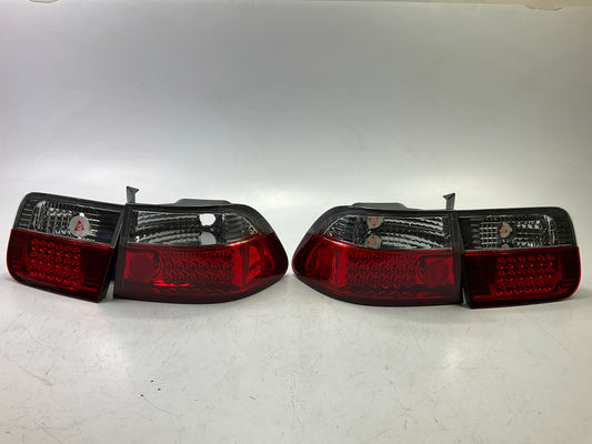 NEW HDC1096AQ LED Tail Lights Set Clear / Red 1996-2000 Honda Civic 2-Door Coupe