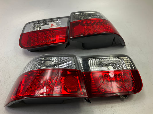 NEW HDC1096AQ LED Tail Lights Set Clear / Red 1996-2000 Honda Civic 2-Door Coupe
