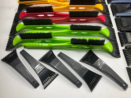 40 Assorted Mixed Ice Scrapers & Snow Broom Brushes - ICE SCRAPER Lot #10