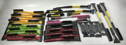 35 Assorted Mixed Ice Scrapers & Snow Broom Brushes - ICE SCRAPER Lot #12