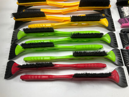 35 Assorted Mixed Ice Scrapers & Snow Broom Brushes - ICE SCRAPER Lot #12