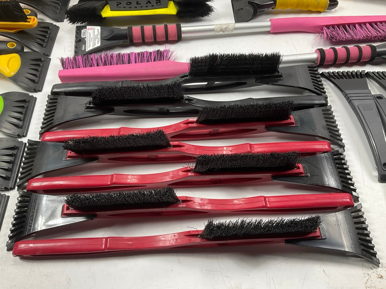 35 Assorted Mixed Ice Scrapers & Snow Broom Brushes - ICE SCRAPER Lot #12