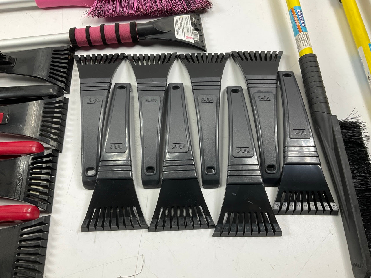 35 Assorted Mixed Ice Scrapers & Snow Broom Brushes - ICE SCRAPER Lot #12