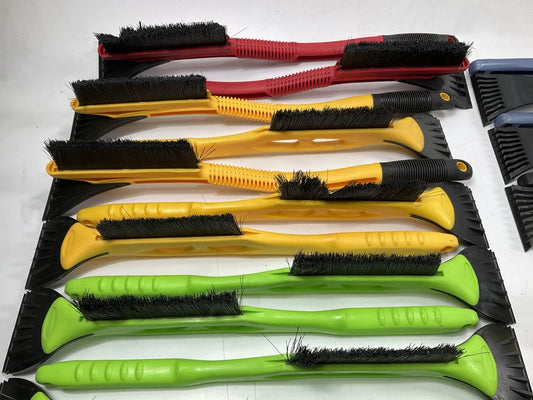 35 Assorted Mixed Ice Scrapers & Snow Broom Brushes - ICE SCRAPER Lot #13