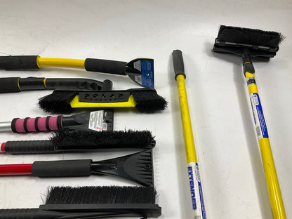 35 Assorted Mixed Ice Scrapers & Snow Broom Brushes - ICE SCRAPER Lot #15