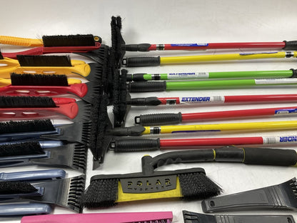 39 Assorted Mixed Ice Scrapers & Snow Broom Brushes - ICE SCRAPER Lot #16