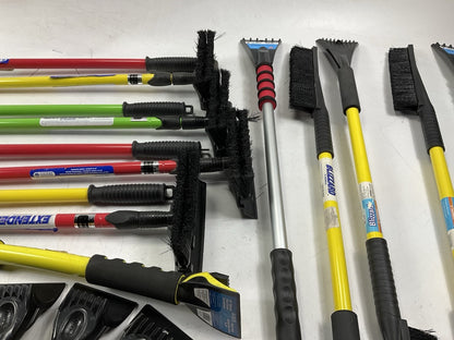 39 Assorted Mixed Ice Scrapers & Snow Broom Brushes - ICE SCRAPER Lot #16