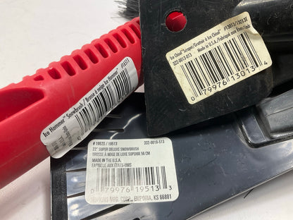 35 Assorted Mixed Ice Scrapers & Snow Broom Brushes - ICE SCRAPER Lot #17