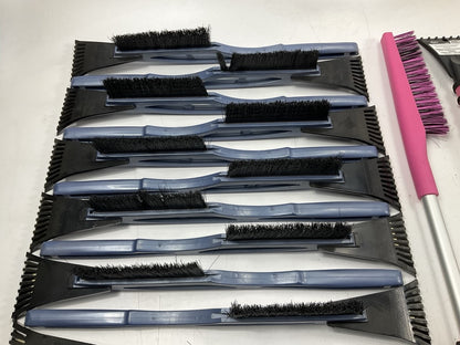 35 Assorted Mixed Ice Scrapers & Snow Broom Brushes - ICE SCRAPER Lot #18