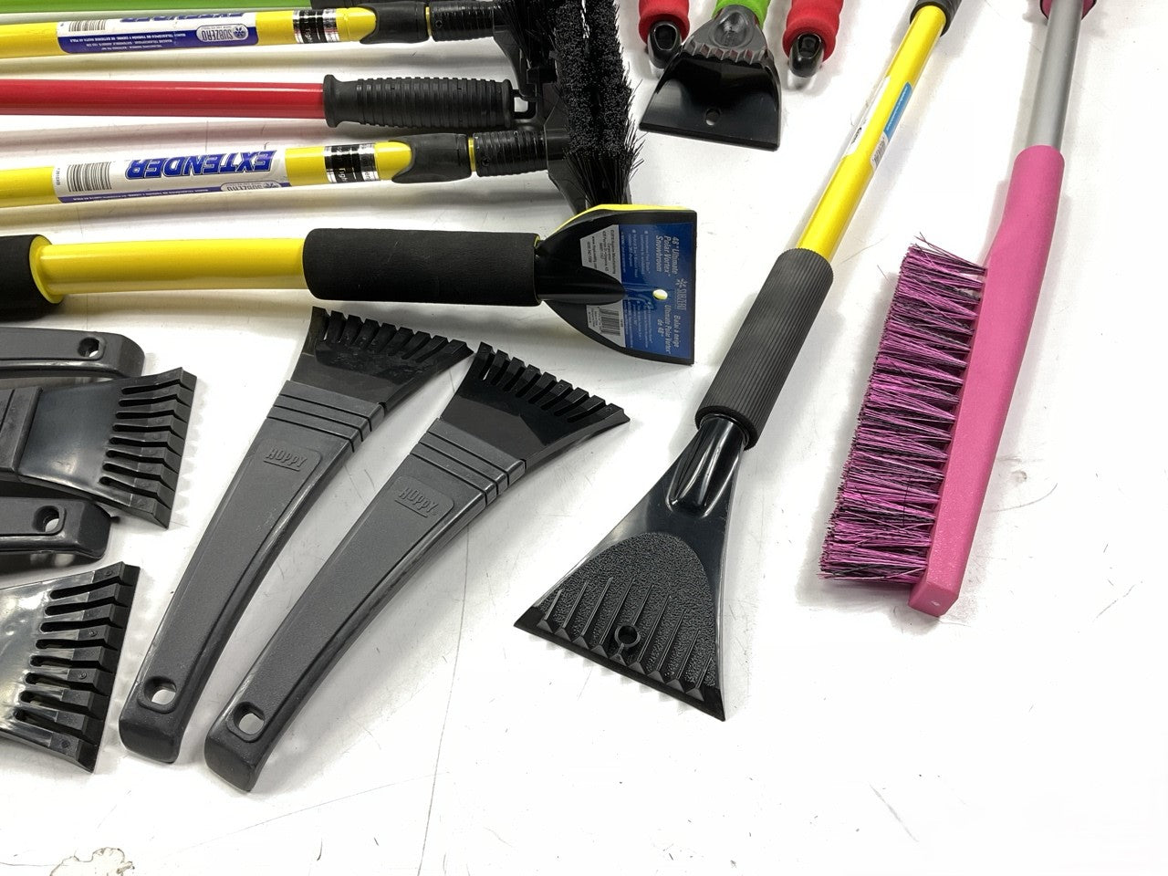 35 Assorted Mixed Ice Scrapers & Snow Broom Brushes - ICE SCRAPER Lot #19