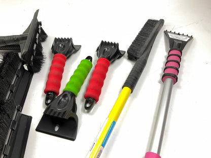 35 Assorted Mixed Ice Scrapers & Snow Broom Brushes - ICE SCRAPER Lot #19