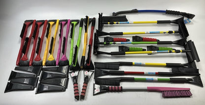 35 Pcs -  Assorted Mixed Ice Scraper & Snow Broom Brush - ICE SCRAPER Lot # 20