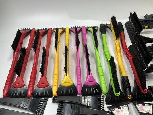 35 Pcs -  Assorted Mixed Ice Scraper & Snow Broom Brush - ICE SCRAPER Lot # 20