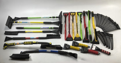 31 Pcs -  Assorted Mixed Ice Scraper & Snow Broom Brush - ICE SCRAPER Lot # 21
