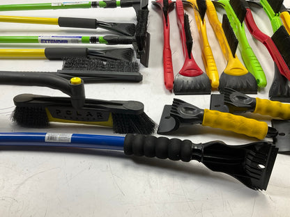 31 Pcs -  Assorted Mixed Ice Scraper & Snow Broom Brush - ICE SCRAPER Lot # 21