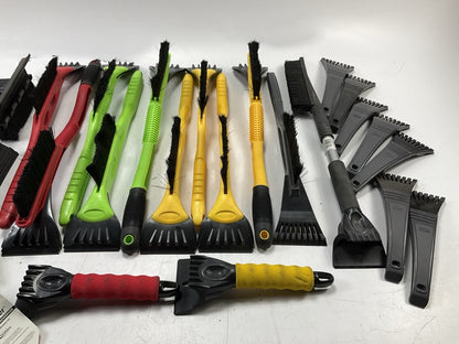 30 Pcs -  Assorted Mixed Ice Scraper & Snow Broom Brush - ICE SCRAPER Lot # 22