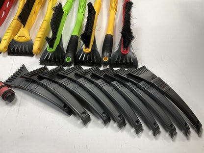 31 Pcs -  Assorted Mixed Ice Scraper & Snow Broom Brush - ICE SCRAPER Lot # 23