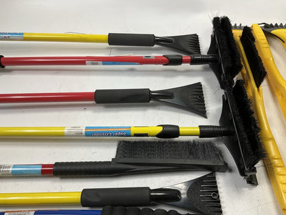 35 Assorted Mixed Ice Scrapers & Snow Broom Brushes - ICE SCRAPER Lot #24
