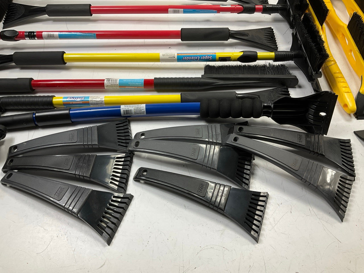 35 Assorted Mixed Ice Scrapers & Snow Broom Brushes - ICE SCRAPER Lot #24