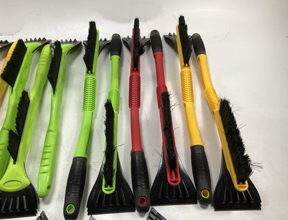 35 Assorted Mixed Ice Scrapers & Snow Broom Brushes - ICE SCRAPER Lot #24