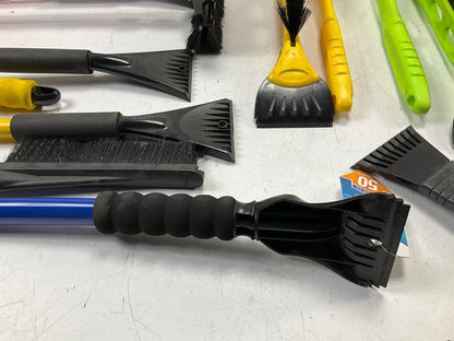 31 Assorted Mixed Ice Scrapers & Snow Broom Brushes - ICE SCRAPER Lot #25