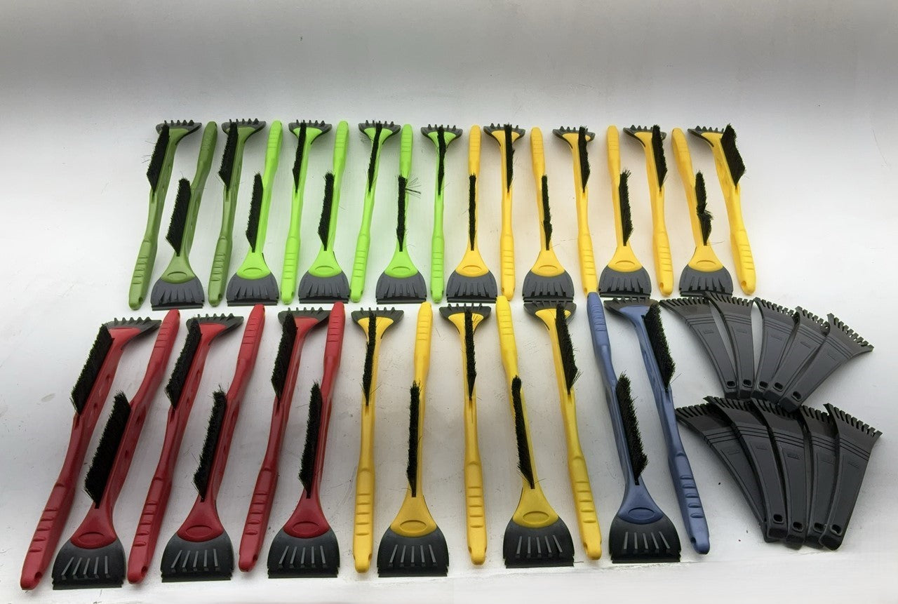 ICE SCRAPER LOT #29 Assorted Mixed Ice Scrapers & Snow Broom Brushes - 40 Pieces