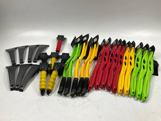 39 Assorted Mixed Ice Scrapers & Snow Broom Brushes - ICE SCRAPER Lot #2