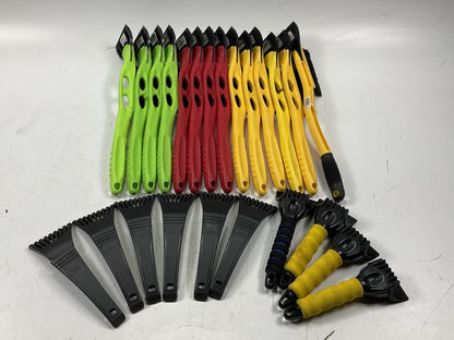 40 Assorted Mixed Ice Scrapers & Snow Broom Brushes - ICE SCRAPER Lot #3