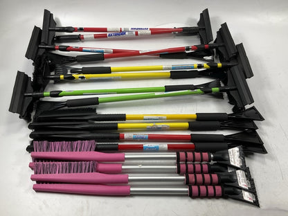 40 Assorted Mixed Ice Scrapers & Snow Broom Brushes - ICE SCRAPER Lot #3