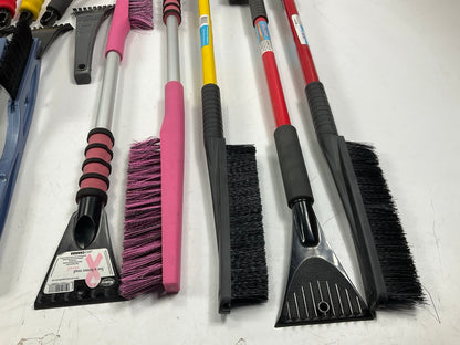 31 Assorted Mixed Ice Scrapers & Snow Broom Brushes - ICE SCRAPER Lot #7