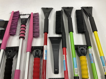 40 Assorted Mixed Ice Scrapers & Snow Broom Brushes - ICE SCRAPER Lot #8