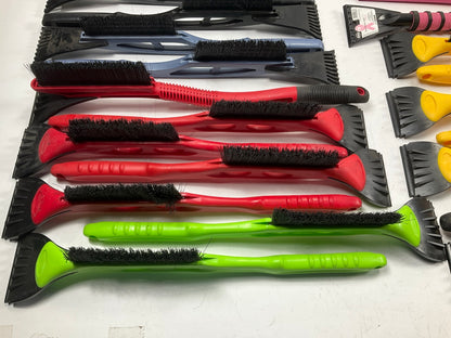 31 Assorted Mixed Ice Scrapers & Snow Broom Brushes - ICE SCRAPER Lot #9