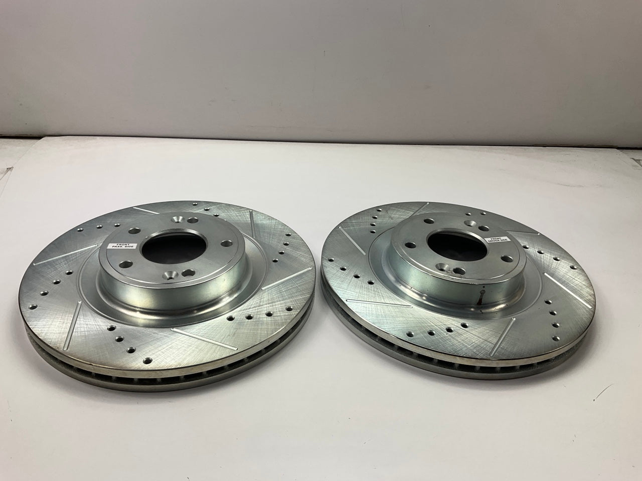 NEW UNBOXED POWER STOP JBR1531 Front Brake Rotors - Slotted & Cross-drilled