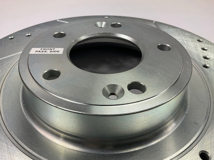 NEW UNBOXED POWER STOP JBR1531 Front Brake Rotors - Slotted & Cross-drilled