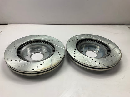 NEW UNBOXED POWER STOP JBR1531 Front Brake Rotors - Slotted & Cross-drilled