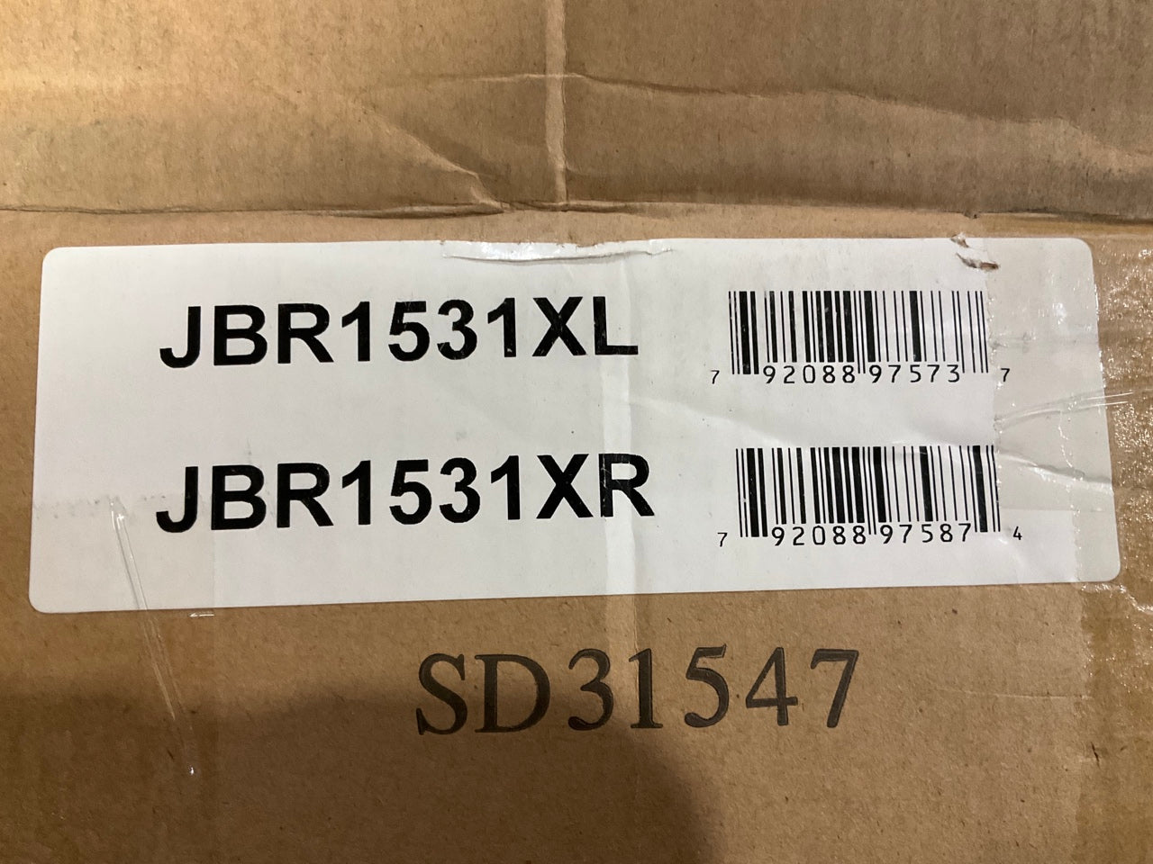 NEW UNBOXED POWER STOP JBR1531 Front Brake Rotors - Slotted & Cross-drilled