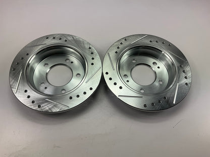 NEW UNBOXED Powerstop JBR1563XL & JBR1563XR Rear Brake Rotors, Slotted & Drilled