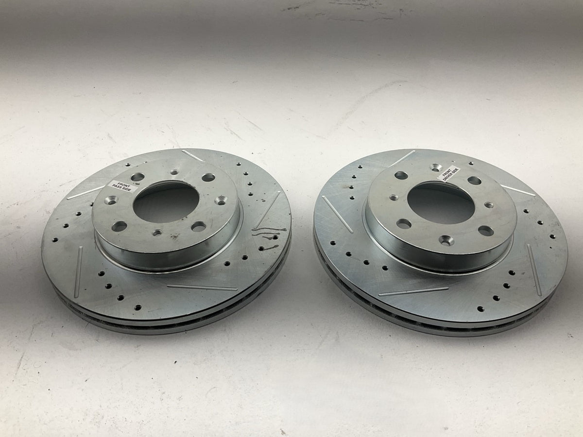 Powerstop Front Performance Drilled & Slotted Brake Rotors 1993-1995 Honda Civic
